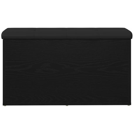 Storage Bench Black Oak 80X40X45 Cm Engineered Wood