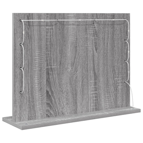 Vanity Mirror Grey Sonoma Mdf, Glass 60 X 45 X 18 Cm