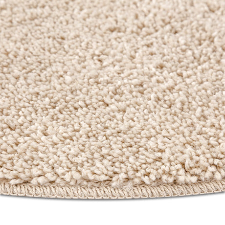 Shaggy Rug With Latex Backing Cream Ø90 Cm