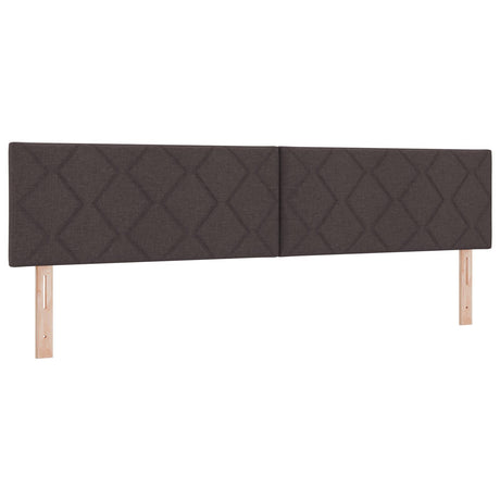 Box Spring Bed With Mattress Dark Brown 200X200 Cm Fabric
