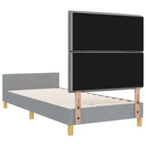 Bed Frame Light Grey 80X200 Cm Fabric