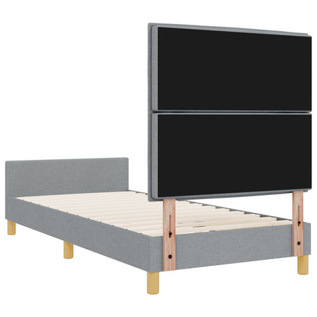 Bed Frame Light Grey 80X200 Cm Fabric