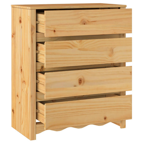 Chest Of Drawers &quot;Drammen&quot; 76,5X40X91 Cm Solid Wood Pine