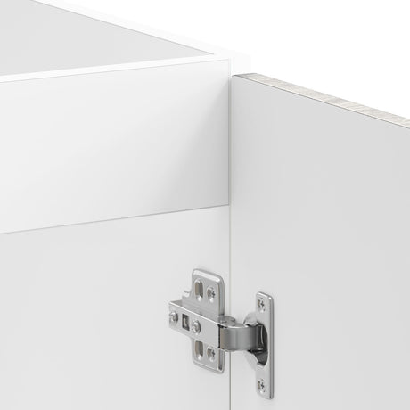Sink Base Cabinet &quot;Porto&quot; With Sink Grey Sonoma 80X46X84,5 Cm Engineered Wood