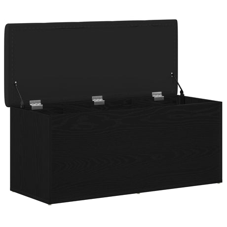 Storage Bench Black Oak 100X40X45 Cm Engineered Wood