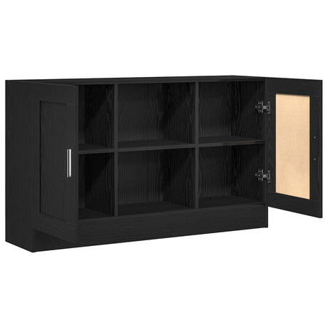 Black Oak Sideboard 120X30.5X70 Cm Engineered Wood