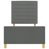 Bed Frame Dark Grey 80X200 Cm Fabric