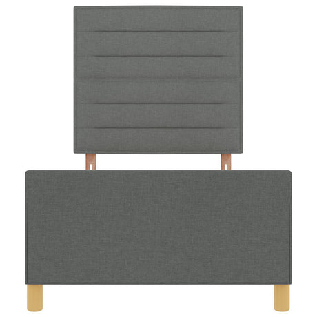 Bed Frame Dark Grey 80X200 Cm Fabric