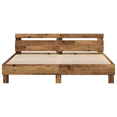 Pine Wood Bed Frame Old Wood Solid Pine Wood 180 X 200 Cm Durable