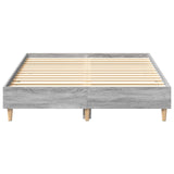 Bed Frame 120X190 Cm Grey Sonoma Engineered Wood