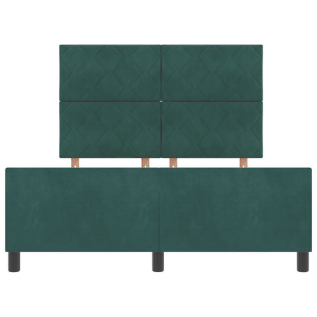 Bed Frame Dark Green 140X200 Cm Velvet
