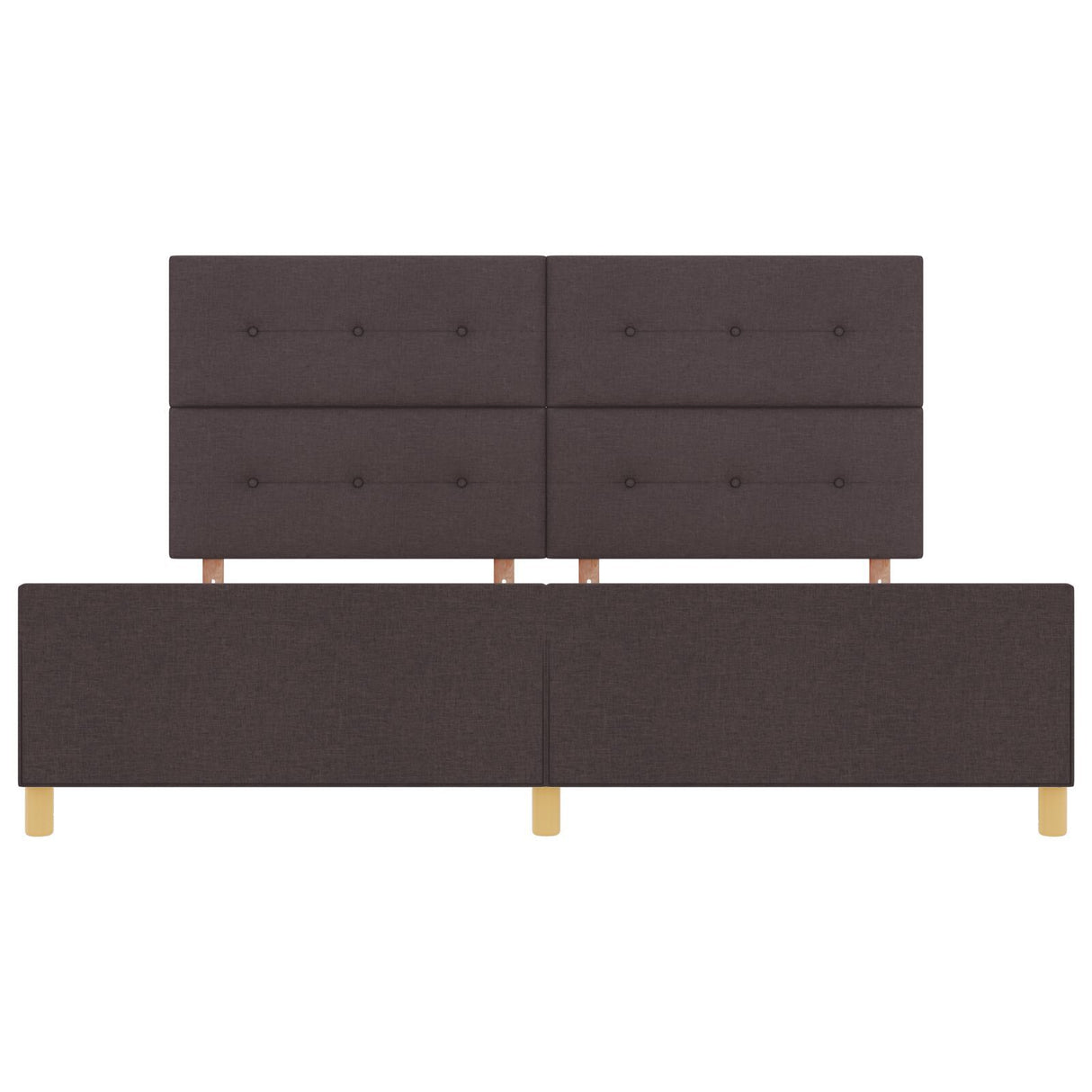Dark Brown Fabric Bed Frame 200X200 Cm