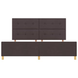 Dark Brown Fabric Bed Frame 200X200 Cm