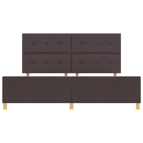 Dark Brown Fabric Bed Frame 200X200 Cm