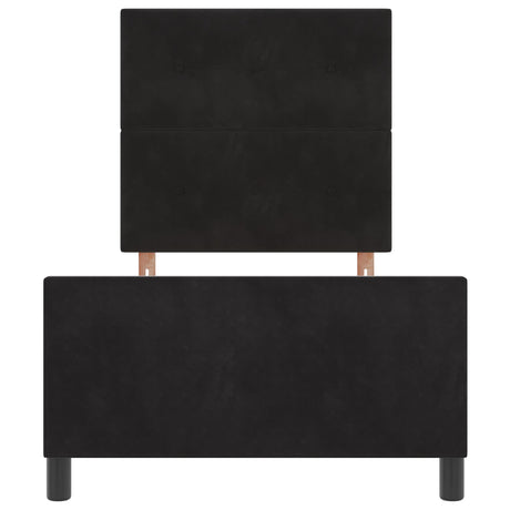 Bed Frame Black 90X190 Cm Velvet