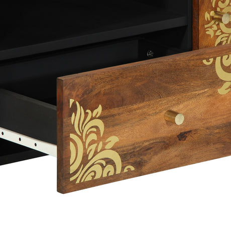 Tv Cabinet 105X33X46 Cm Solid Wood Mango