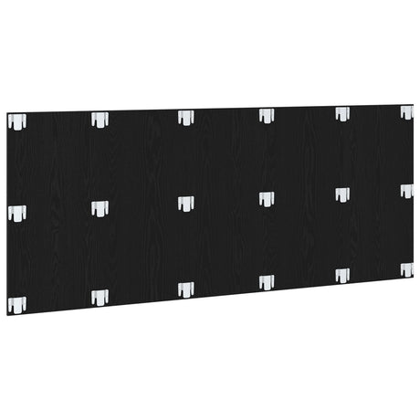Bed Headboard Black Oak 200X1,5X80 Cm Engineered Wood