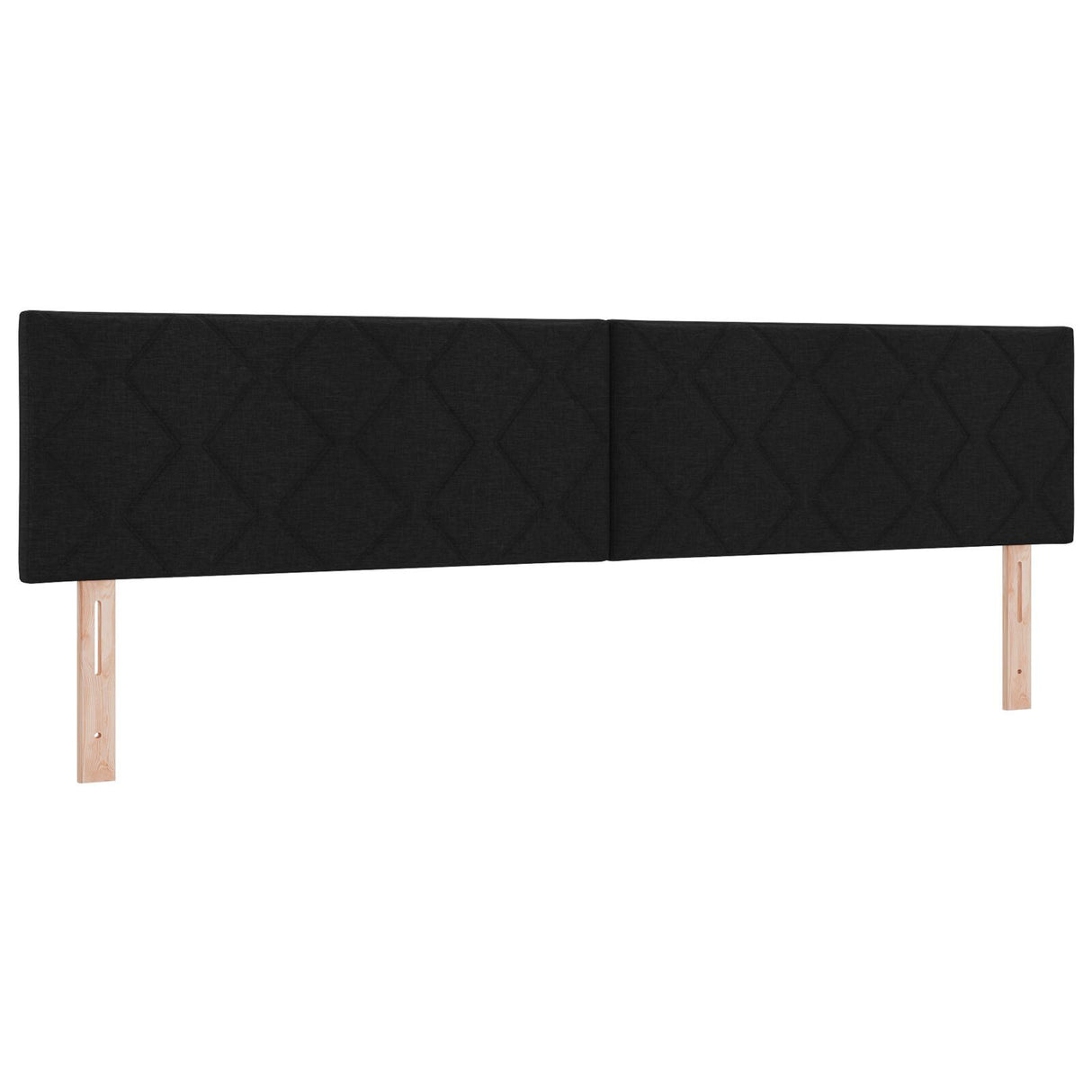 Box Spring Bed With Mattress & Led Black 200X200 Cm Fabric