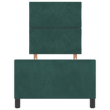 Bed Frame Dark Green 80X200 Cm Velvet