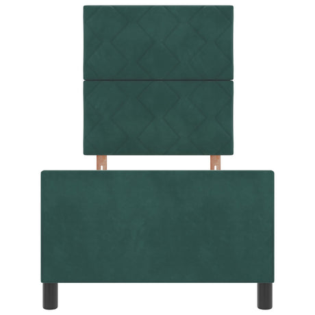Bed Frame Dark Green 80X200 Cm Velvet