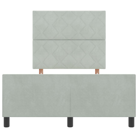 Bed Frame Light Grey 120X200 Cm Velvet