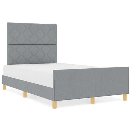 Light Grey Fabric Bed Frame 120X200 Cm