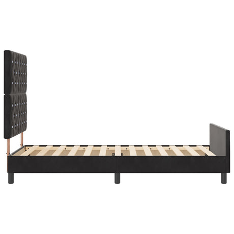 Black Bed Frame 100X200 Cm Velvet