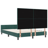 Bed Frame Dark Green 140X200 Cm Velvet