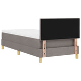 Box Spring Bed With Mattress Taupe 80X200 Cm Fabric