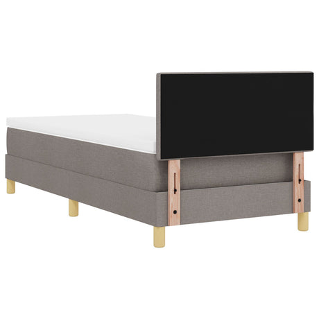 Box Spring Bed With Mattress Taupe 80X200 Cm Fabric