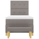 Box Spring Bed With Mattress & Bench Taupe 80X200 Cm Fabric