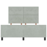 Bed Frame Light Grey 140X200 Cm Velvet