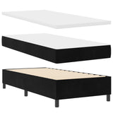 Box Spring Bed With Mattress & Led Black 100X200 Cm Velvet