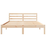 Bed Frame With Headboard 140X210 Cm Solid Wood Pine