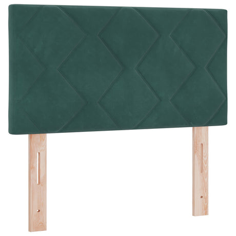 Box Spring Bed With Mattress Dark Green 80X200 Cm Velvet