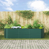 Garden Raised Bed Green 320X80X81 Cm Galvanized Steel