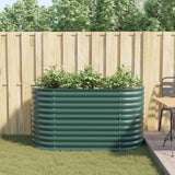 Garden Raised Bed Green 160X80X81 Cm Galvanized Steel