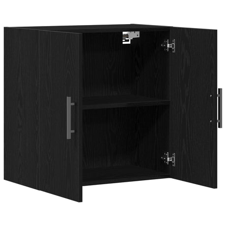 Wall Cabinet Black Oak 60X31X60 Cm Engineered Wood