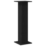 Plant Stand 2 Pcs Black Oak 30X30X95 Cm Engineered Wood