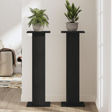 Plant Stand 2 Pcs Black Oak 30X30X95 Cm Engineered Wood