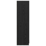 Wardrobe Black Oak 80X51X180 Cm Engineered Wood