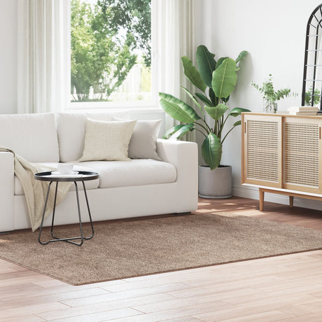 Shaggy Rug With Latex Backing Brown 160X230 Cm