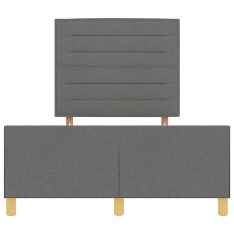 Bed Frame Dark Grey 120X200 Cm Fabric