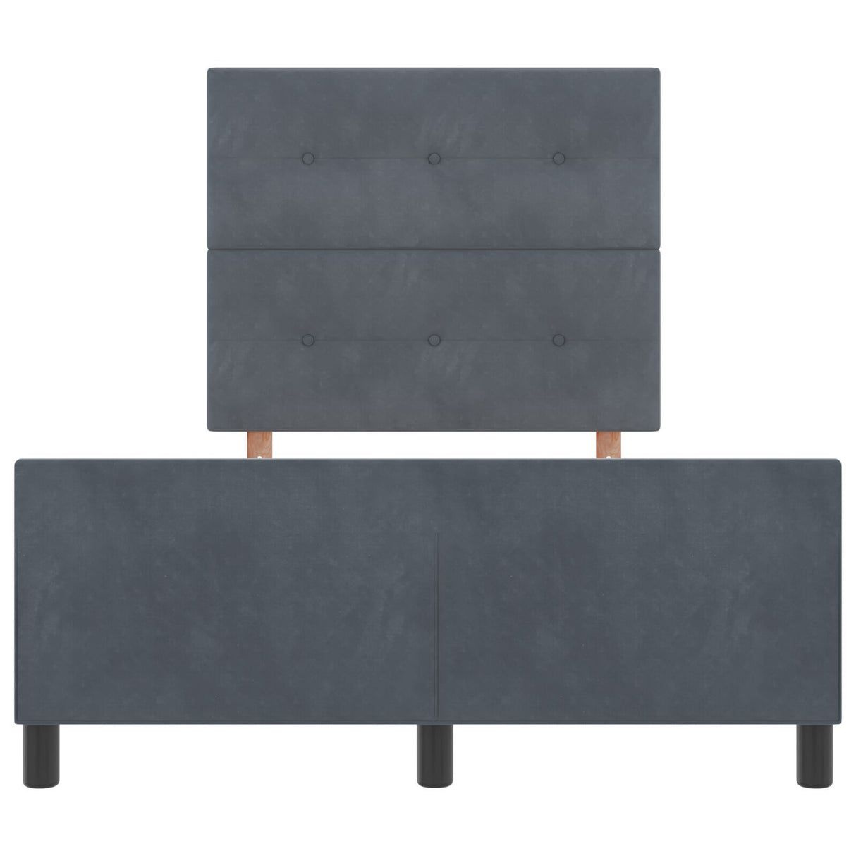Bed Frame Dark Grey 120X200 Cm Velvet