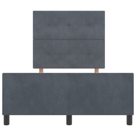 Bed Frame Dark Grey 120X200 Cm Velvet