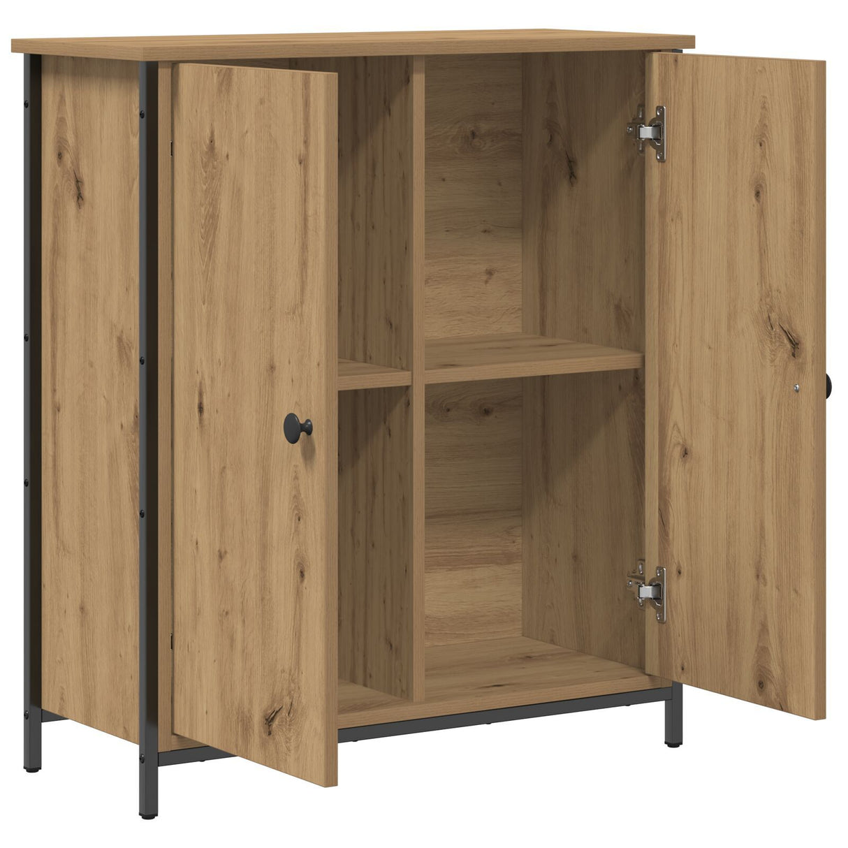 Sideboard Artisan Oak 70X30X80 Cm Engineered Wood And Steel