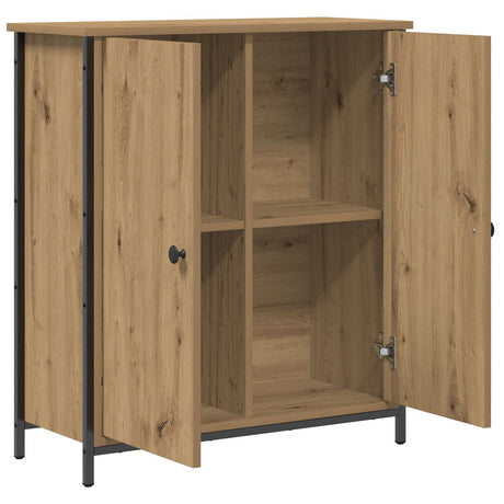 Sideboard Artisan Oak 70X30X80 Cm Engineered Wood And Steel