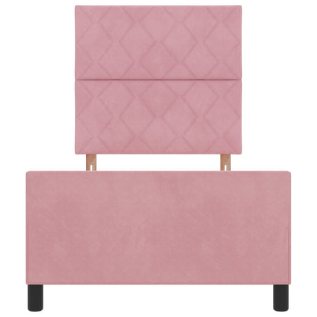Pink Velvet Bed Frame 100X200 Cm