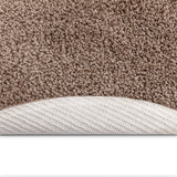 Shaggy Rug With Latex Backing Brown Ø90 Cm