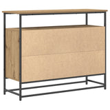 Sideboard Artisan Oak 100X35X80 Cm Engineered Wood And Steel